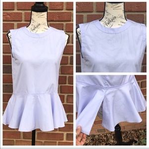 Theory Light Blue Peplum Blouse